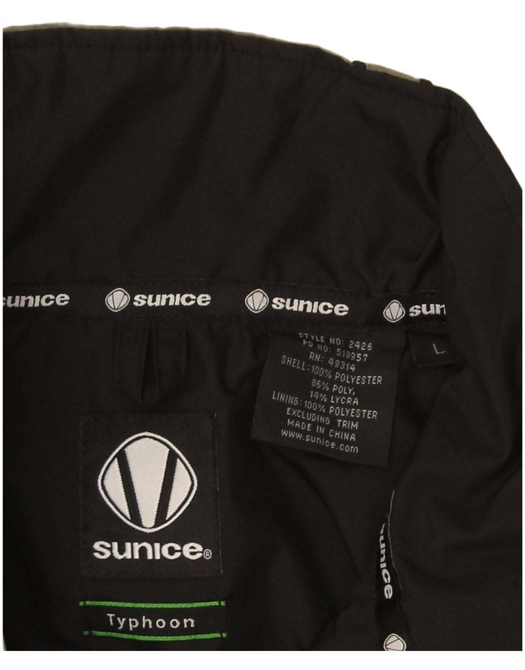 Jaqueta corta-vento masculina Sunice Reino Unido 40 poliéster colorblock cáqui grande