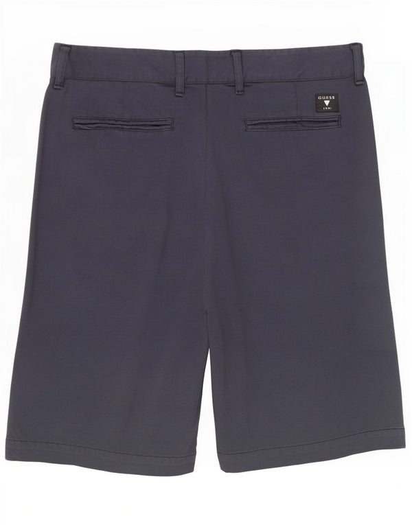 Guess Mens Chino Shorts W31 Médio Algodão Azul Marinho
