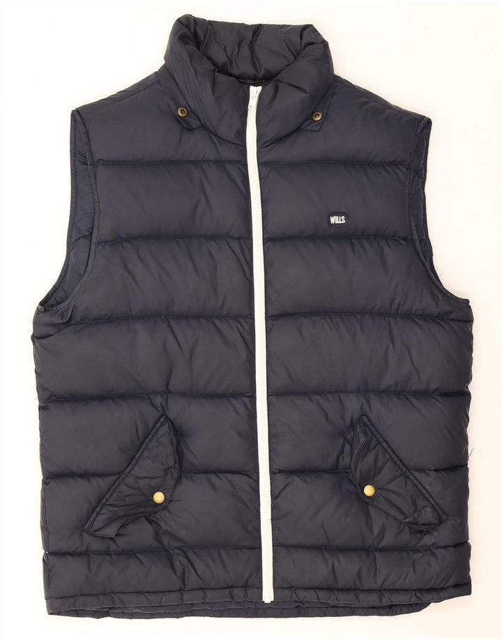 Colete acolchoado masculino Jack Wills UK 40 grande azul marinho