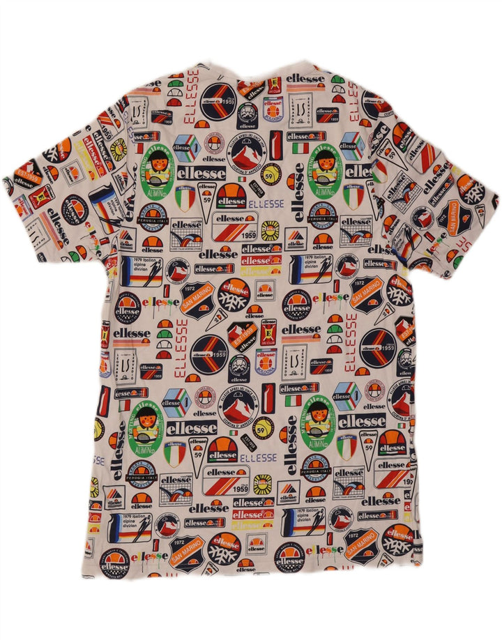 ELLESSE Mens Graphic T-Shirt Top XL Multicoloured Cotton
