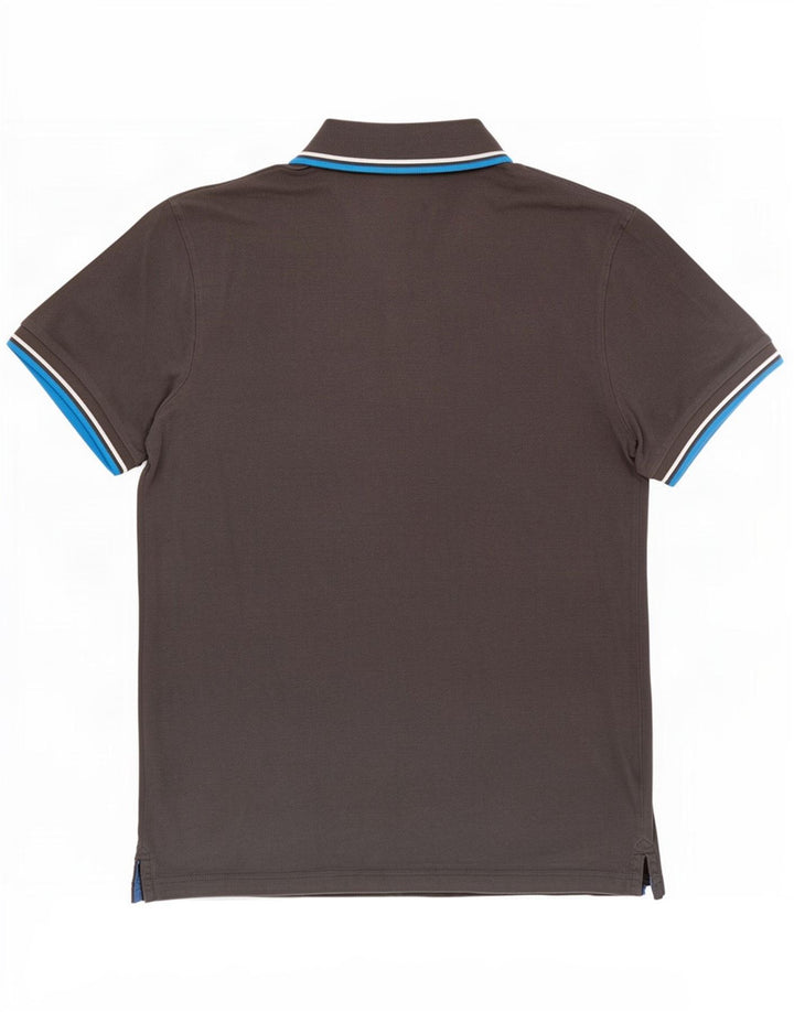Camisa polo masculina Diadora pequena algodão cinza