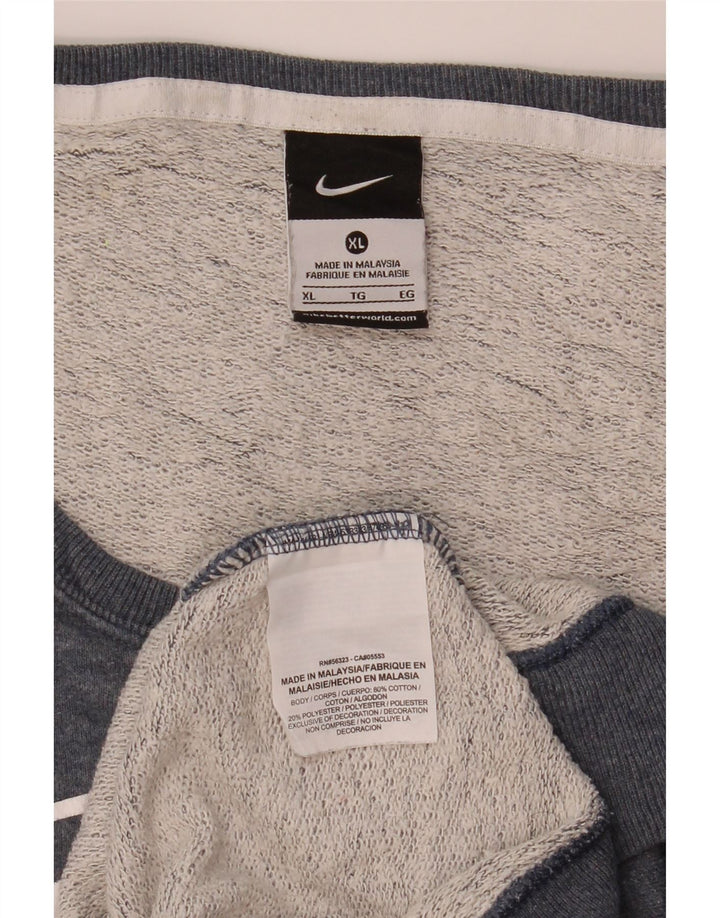 Moletom gráfico masculino Nike Jumper XL cinza algodão