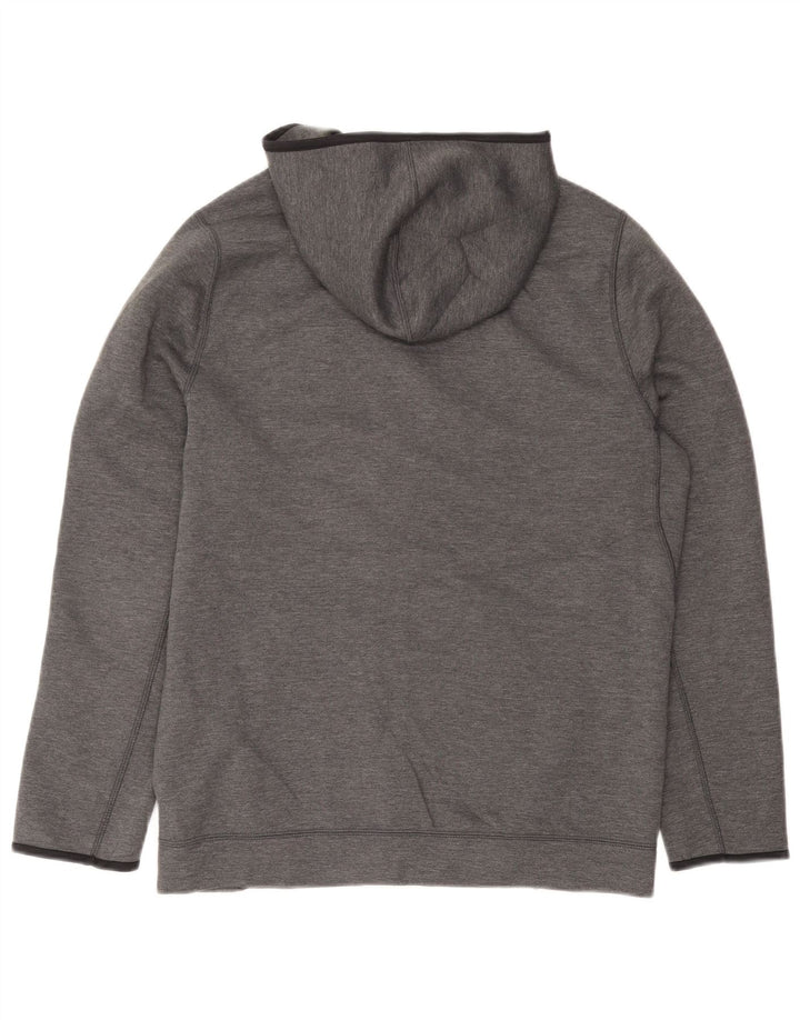 Suéter masculino com capuz e zíper REEBOK poliéster cinza médio
