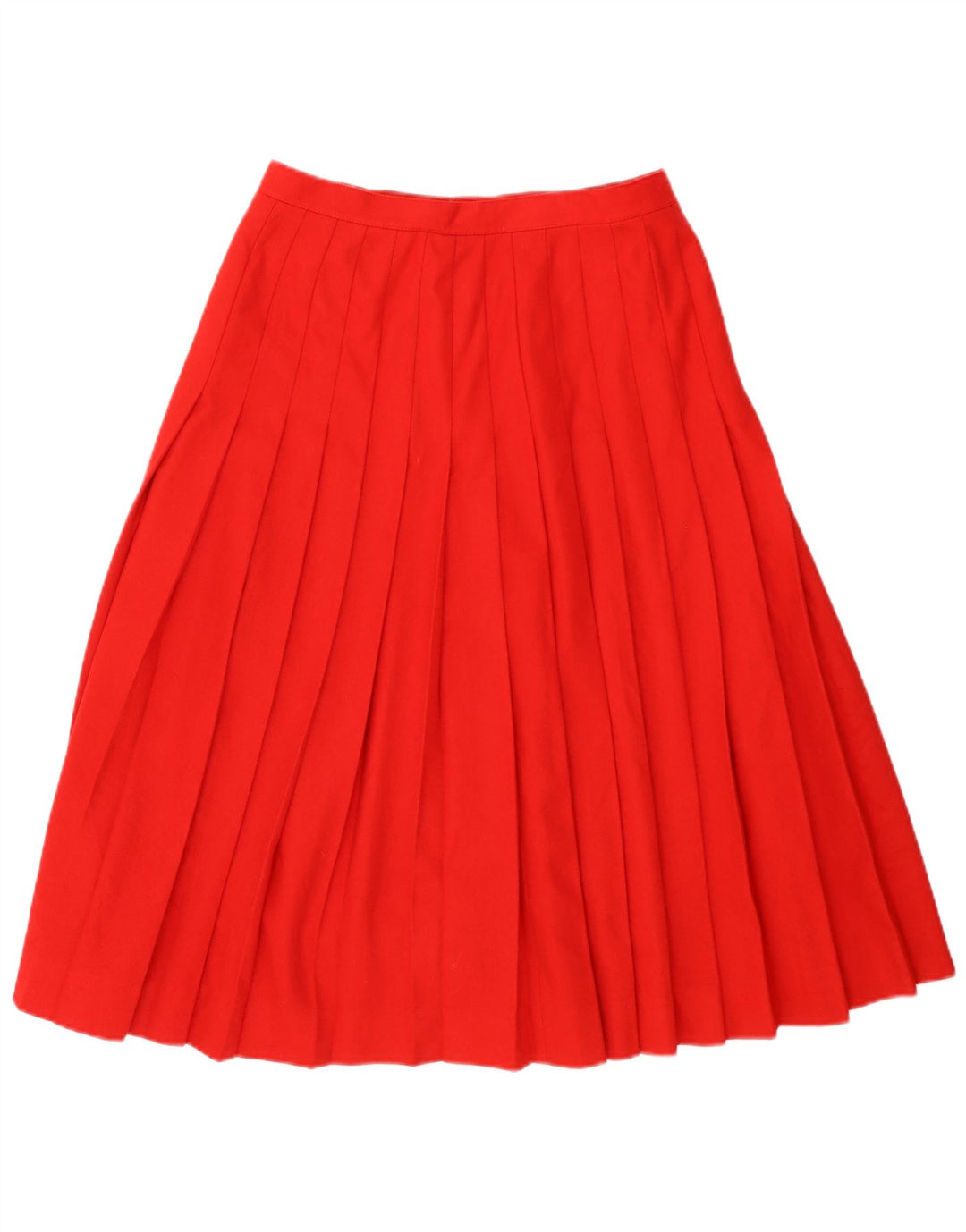 Saia feminina VINTAGE cintura alta faca plissada W28 vermelho médio