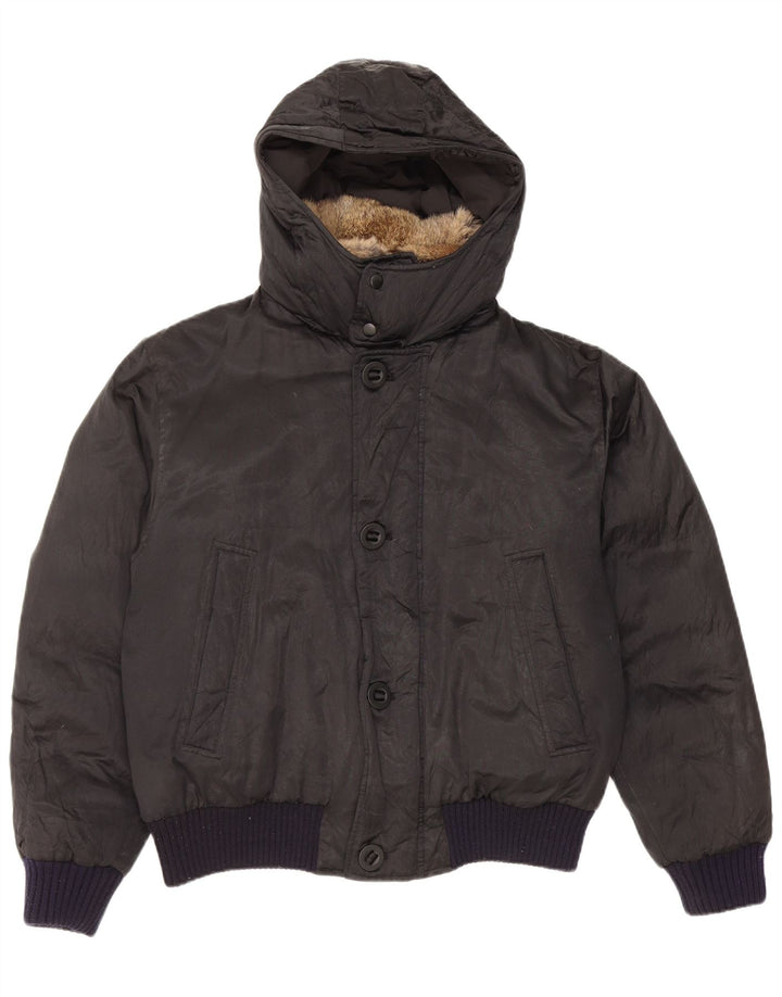 Jaqueta acolchoada com capuz feminina Pal Zileri IT 50 XL poliéster preto