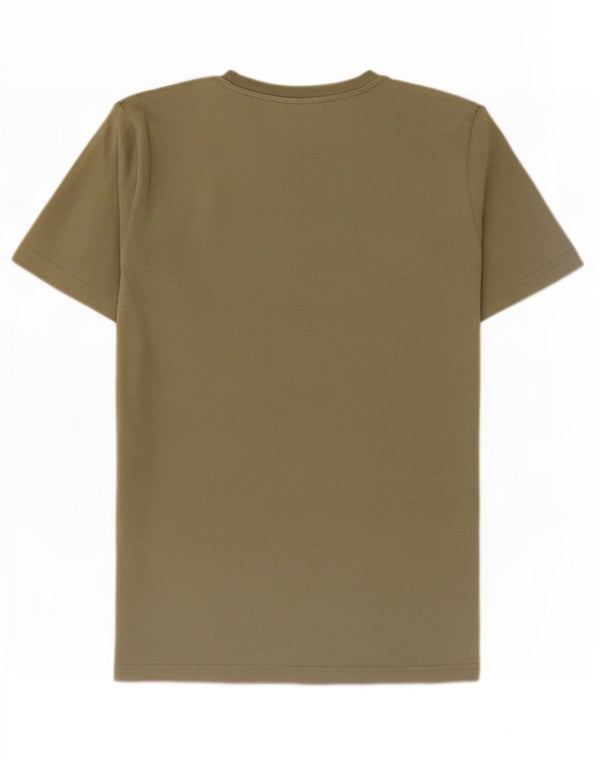Adidas Mens Graphic T-Shirt Top Médio Algodão Cáqui