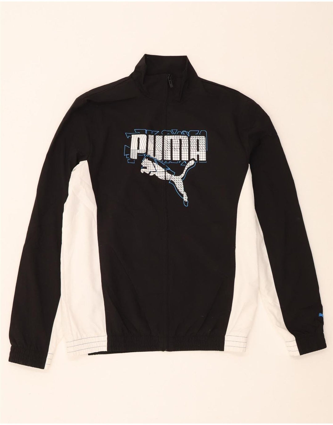 Jaqueta Puma Boys Graphic Tracksuit Top 15-16 Anos Preto Colorblock