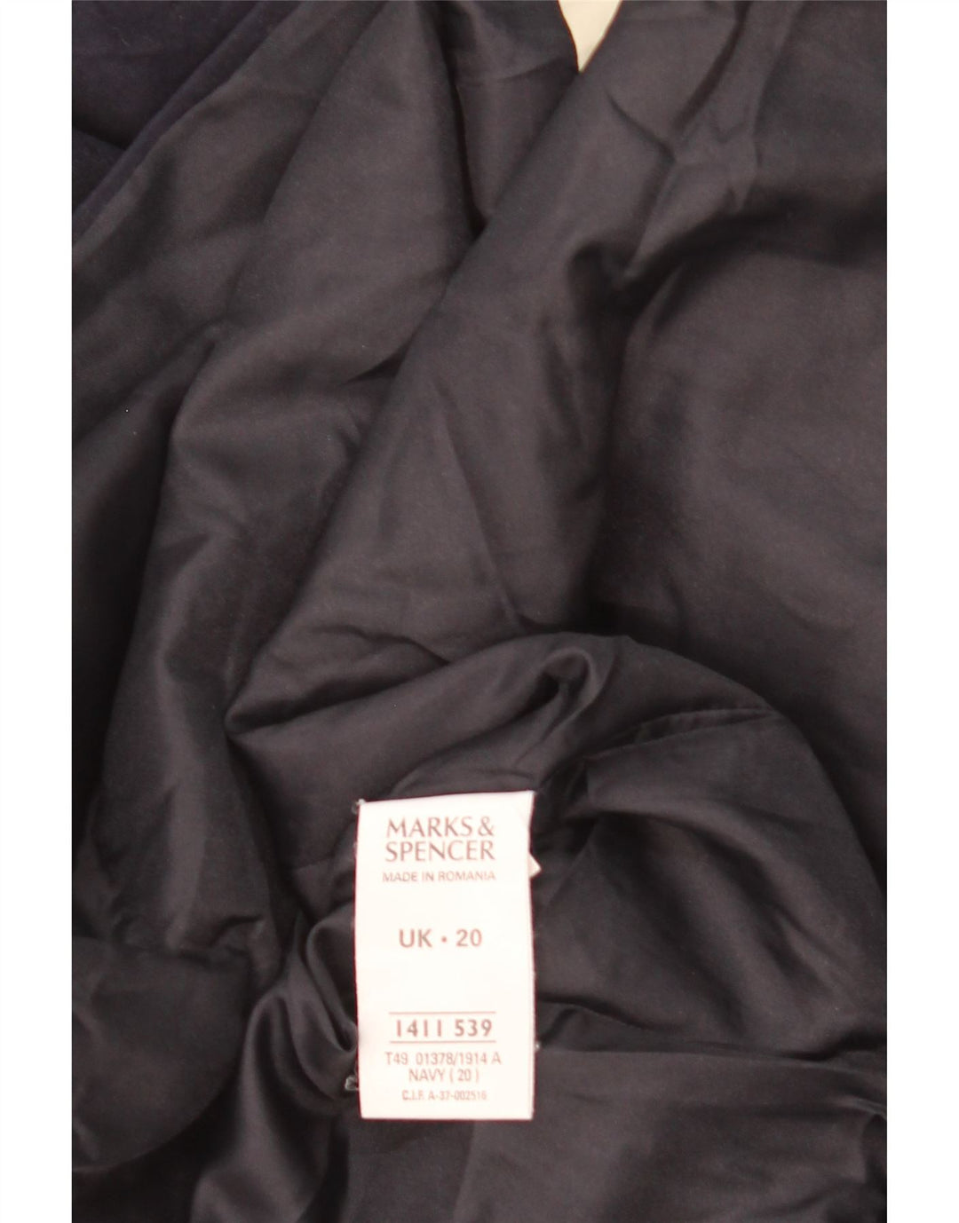Jaqueta utilitária feminina Marks & Spencer UK 20 2XL poliéster azul marinho