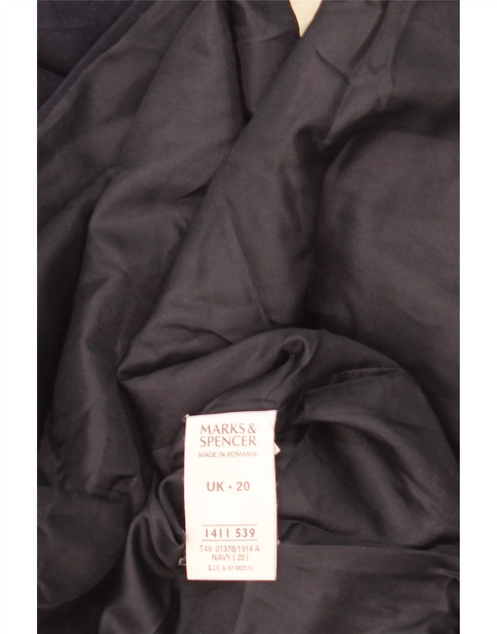 Jaqueta utilitária feminina Marks & Spencer UK 20 2XL poliéster azul marinho
