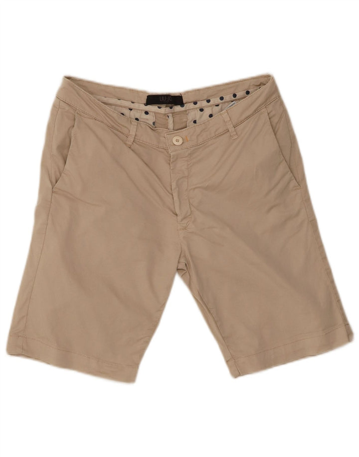 LIU JO Mens Chino Shorts IT 46 Pequeno W30 Algodão Bege