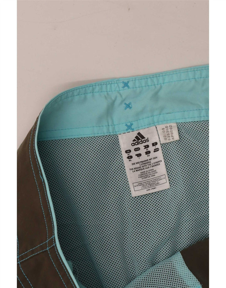 Shorts de natação masculinos Adidas Graphic grande poliéster cáqui