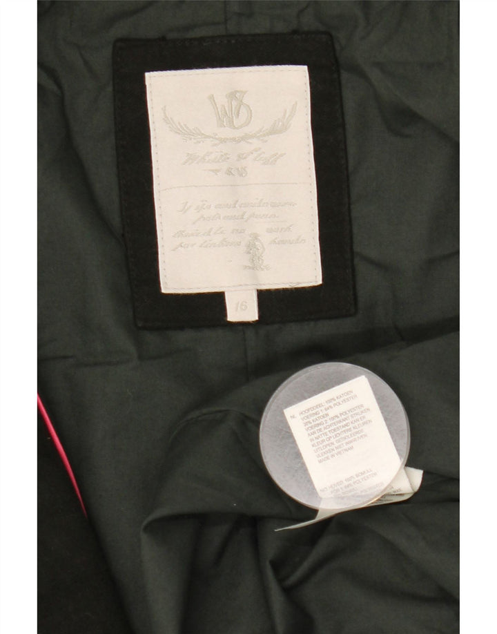 Sobretudo feminino White Stuff UK 16 grande algodão cáqui