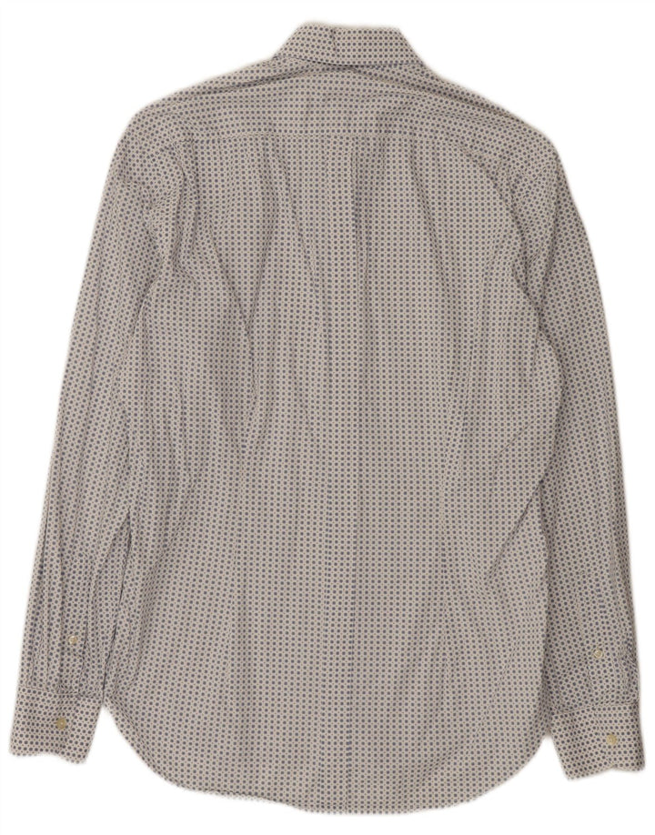 Camisa masculina slim fit da Best Company, algodão manchado branco médio