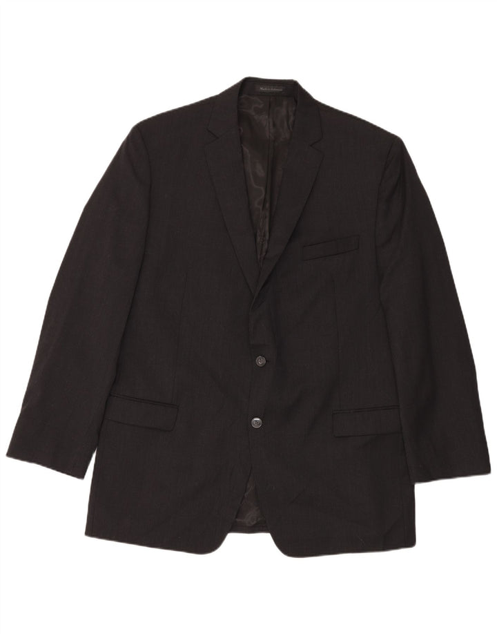 Jaqueta Blazer Masculina Calvin Klein com 2 Botões Reino Unido 44 2XL Lã Cinza