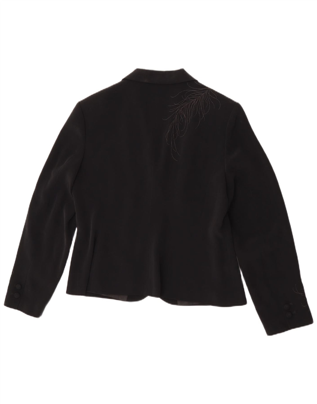 Jaqueta blazer feminina Laura Ashley com 1 botão Reino Unido 16 grande preto floral