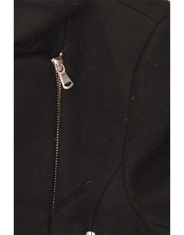 Sobretudo feminino Zara UK 14 grande preto