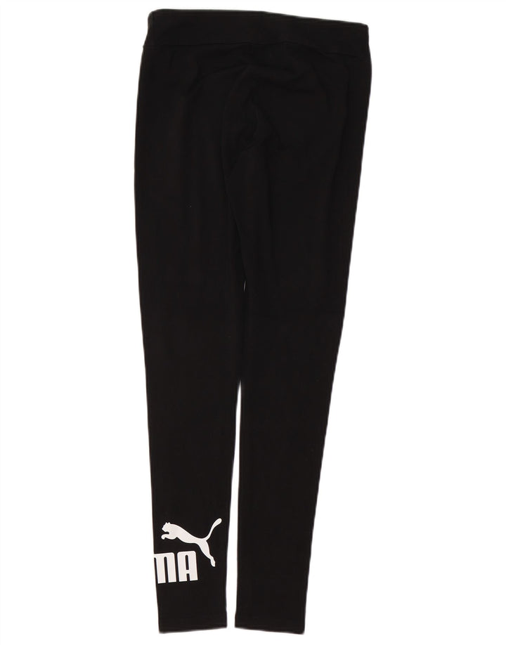 Leggings PUMA Feminino UK 10 Pequeno Algodão Preto