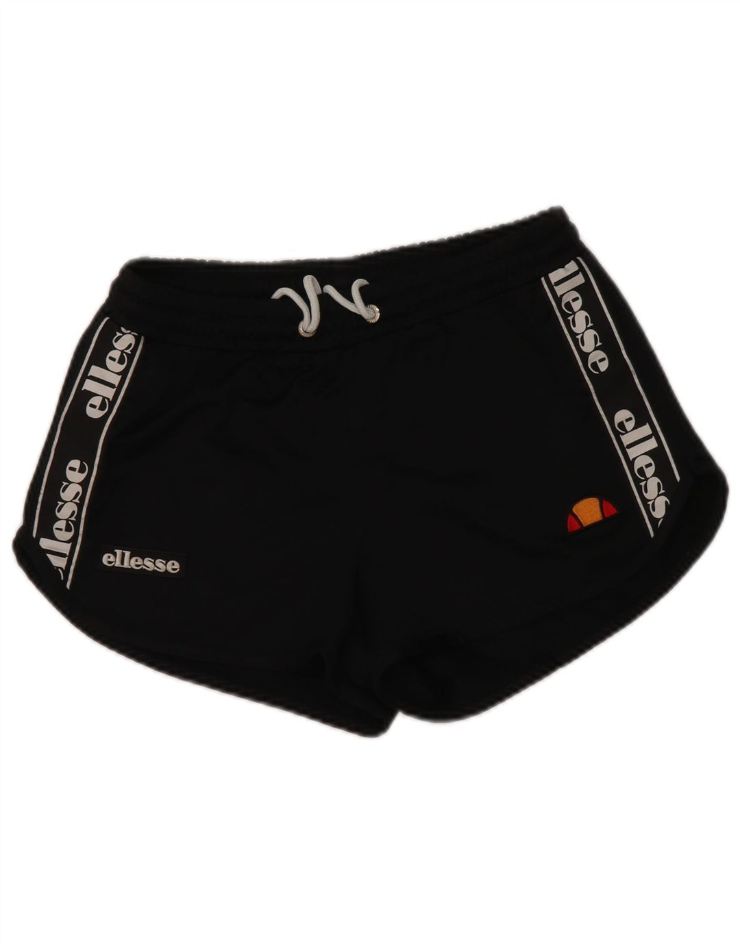 Ellesse Womens Graphic Sport Shorts UK 8 Pequeno Poliéster Preto
