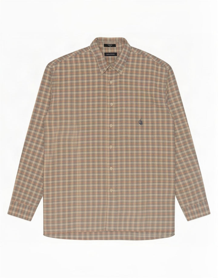 Camisa masculina Nautica XL algodão xadrez multicolorido
