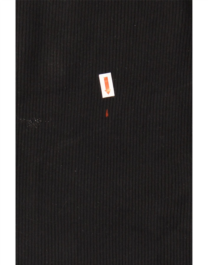 Suéter feminino ZARA com gola canoa e gola redonda, tamanho pequeno, viscose preta