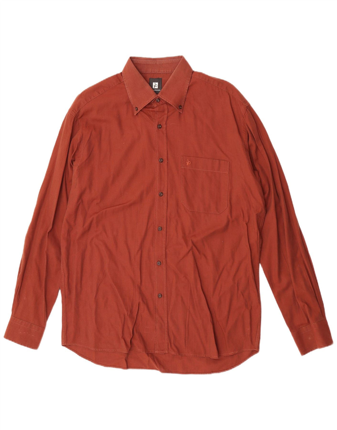 Camisa masculina Roccobarocco tamanho 16 1/2 42 grande algodão marrom