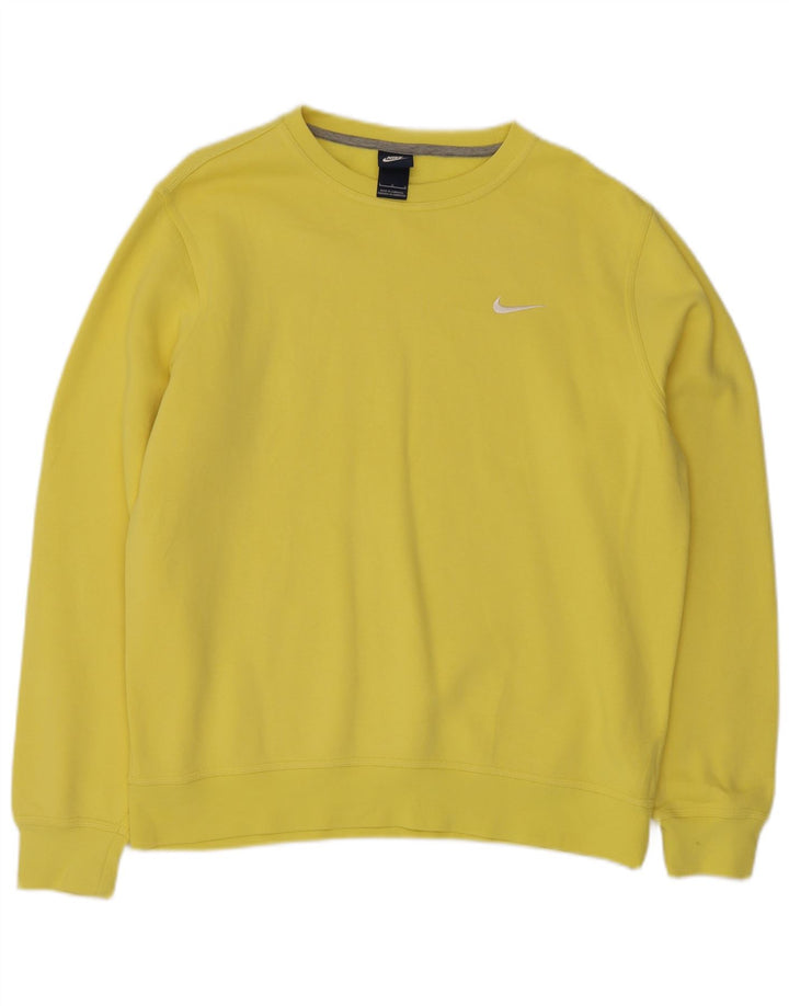 Moletom masculino NIKE Jumper grande algodão amarelo