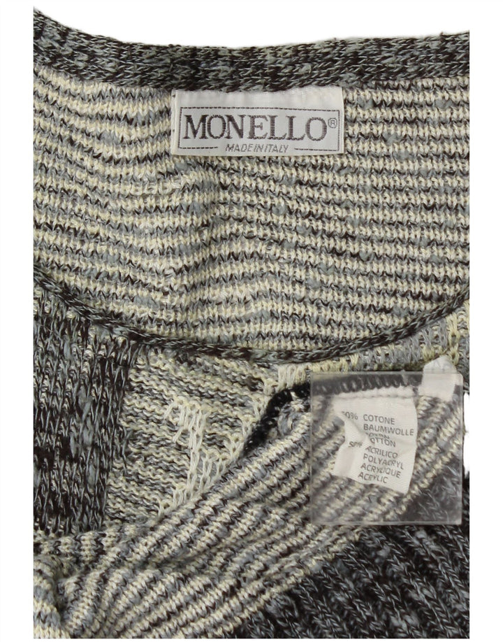 Suéter masculino Monello com gola canoa e algodão Paisley cinza grande