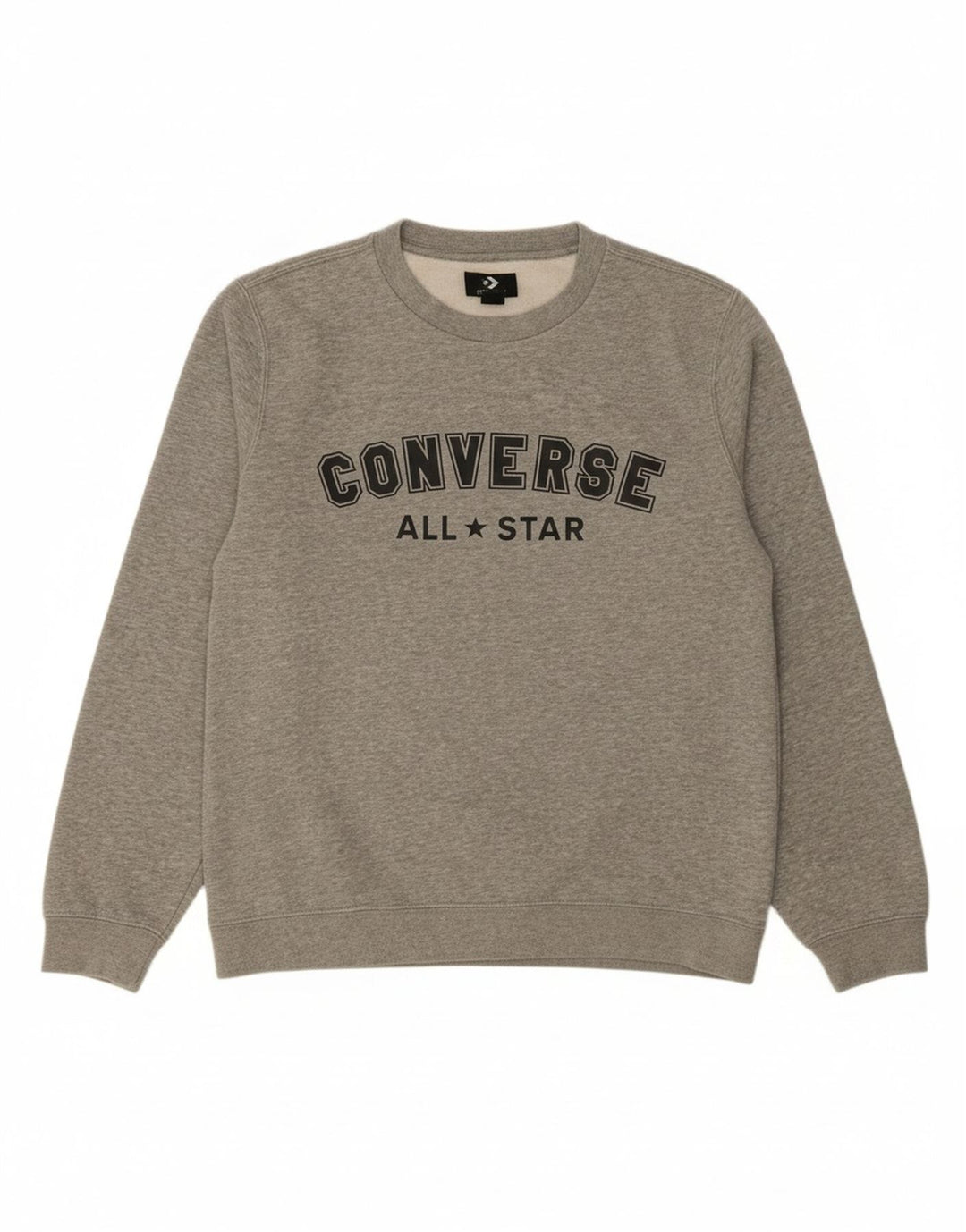 CONVERSE moletom gráfico masculino jumper pequeno algodão cinza