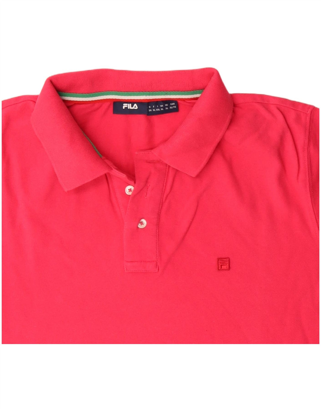 Camisa polo masculina FILA XL algodão rosa