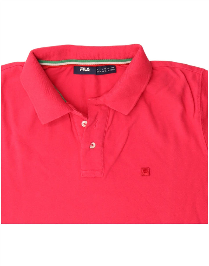 Camisa polo masculina FILA XL algodão rosa