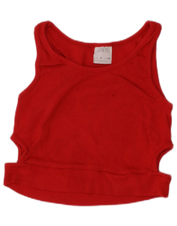 Blusa sem mangas para meninas ZARA 8-9 anos vermelho