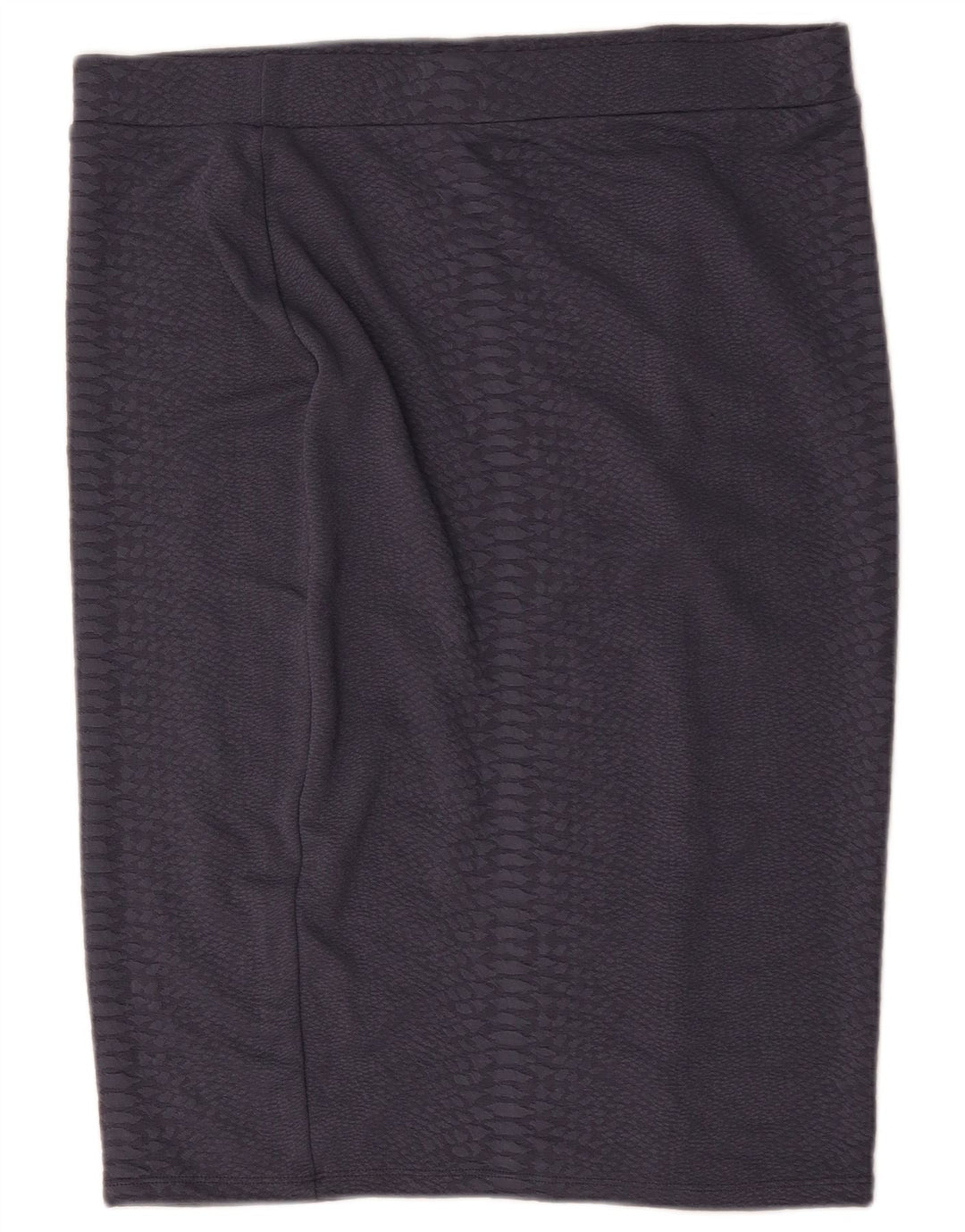 Saia lápis feminina Marks & Spencer Reino Unido 18 XL W36 poliéster cinza