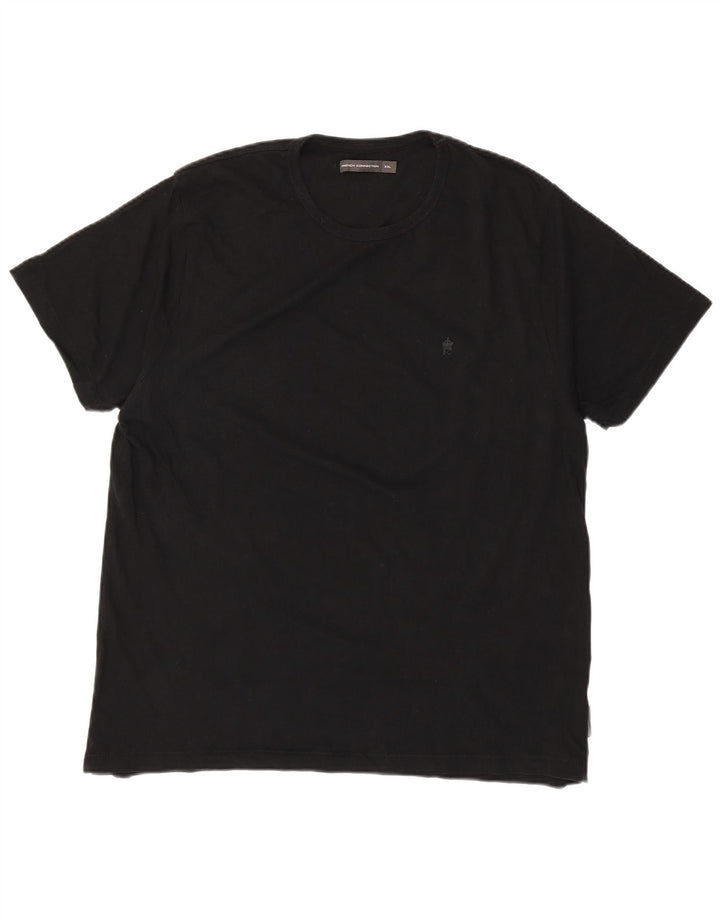 Camiseta feminina FRENCH CONNECTION Top UK 20 2XL algodão preto