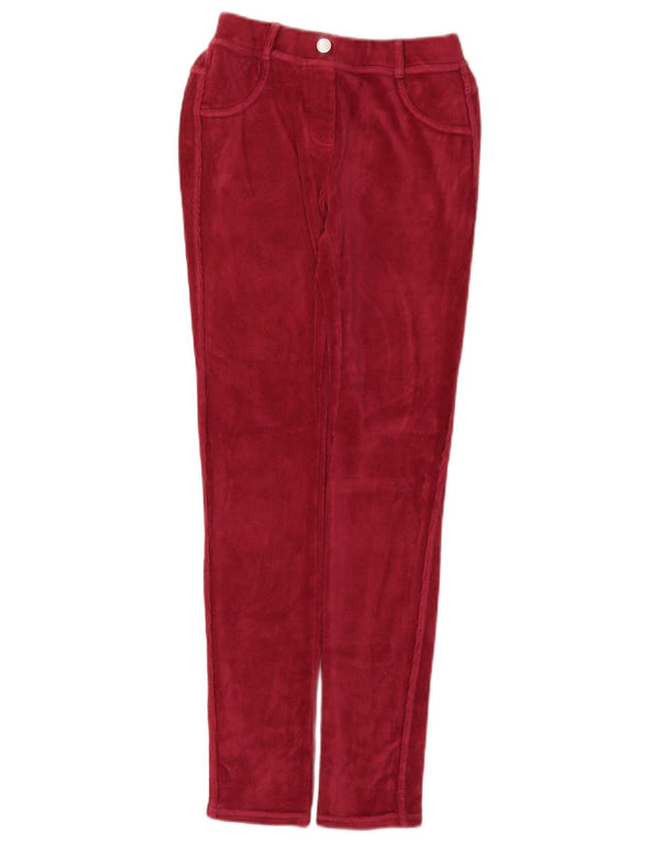 Calças Slim de veludo Benetton para meninas 11-12 anos 2XL W24 L29 Borgonha