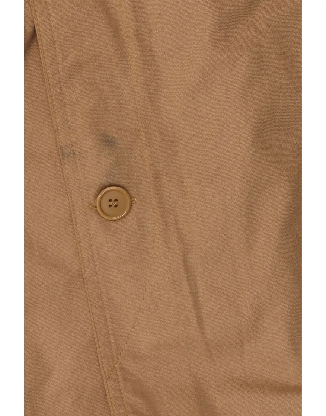 Trench coat masculino vintage solto de algodão bege pequeno