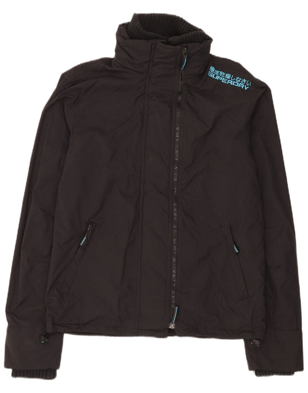 Jaqueta corta-vento feminina superdimensionada SUPERDRY Reino Unido 14 médio preto