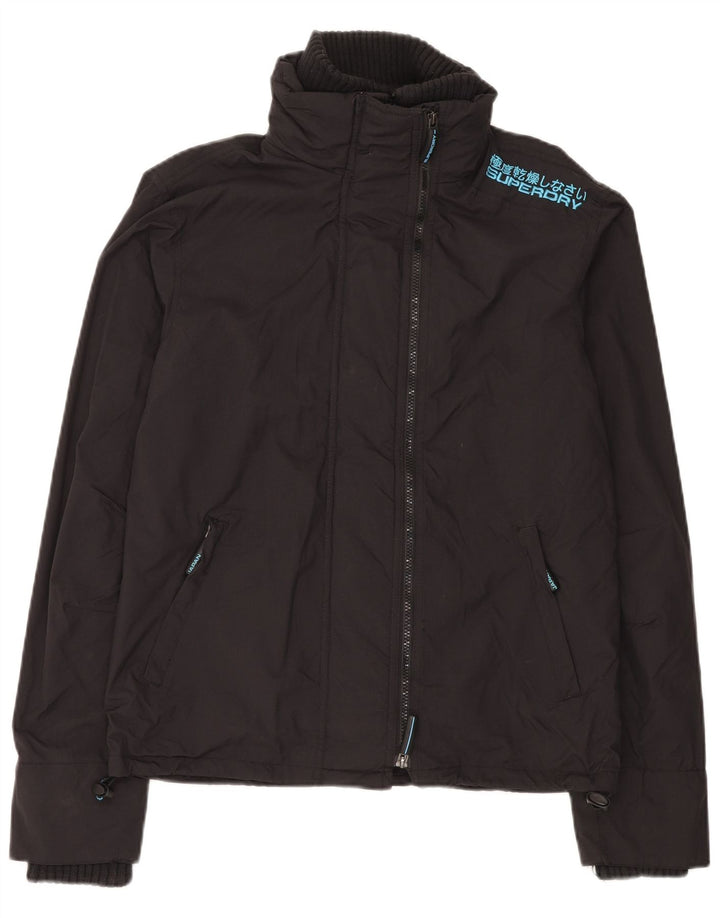 Jaqueta corta-vento feminina superdimensionada SUPERDRY Reino Unido 14 médio preto