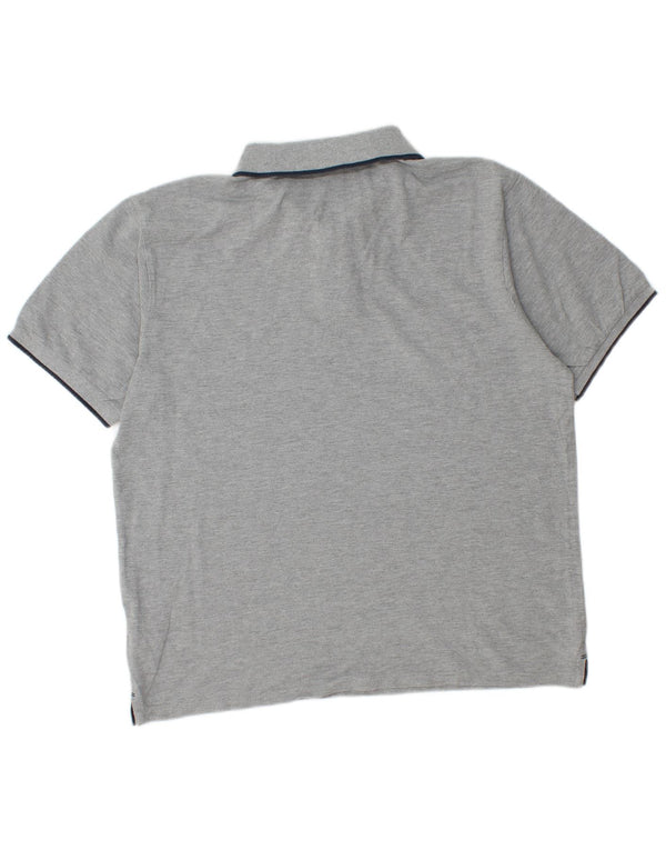 Camisa polo masculina North Sails grande algodão manchado cinza