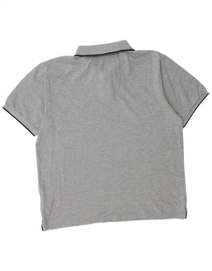 Camisa polo masculina North Sails grande algodão manchado cinza