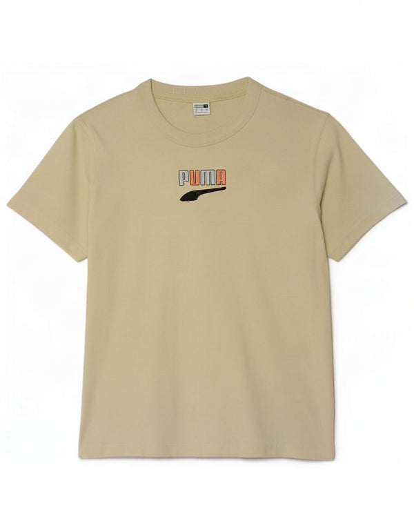 Puma Camiseta Feminina Graphic Top UK 14 Médio Amarelo