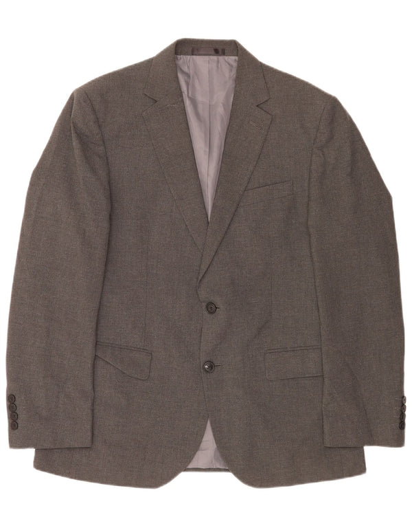 Jaqueta Blazer Masculina Marks & Spencer Regular Fit 2 Botões Reino Unido 40 Cinza Médio