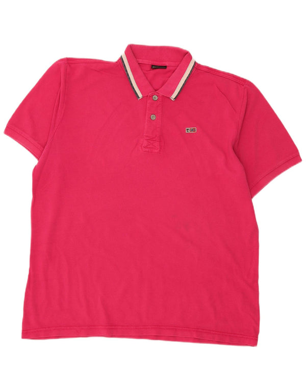 Camisa polo masculina Napapijri 2XL algodão rosa