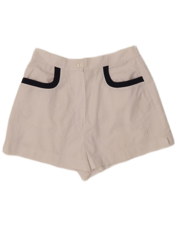 Sergio Tacchini Shorts esportivo feminino EU 40 médio W27 branco poliéster esportivo