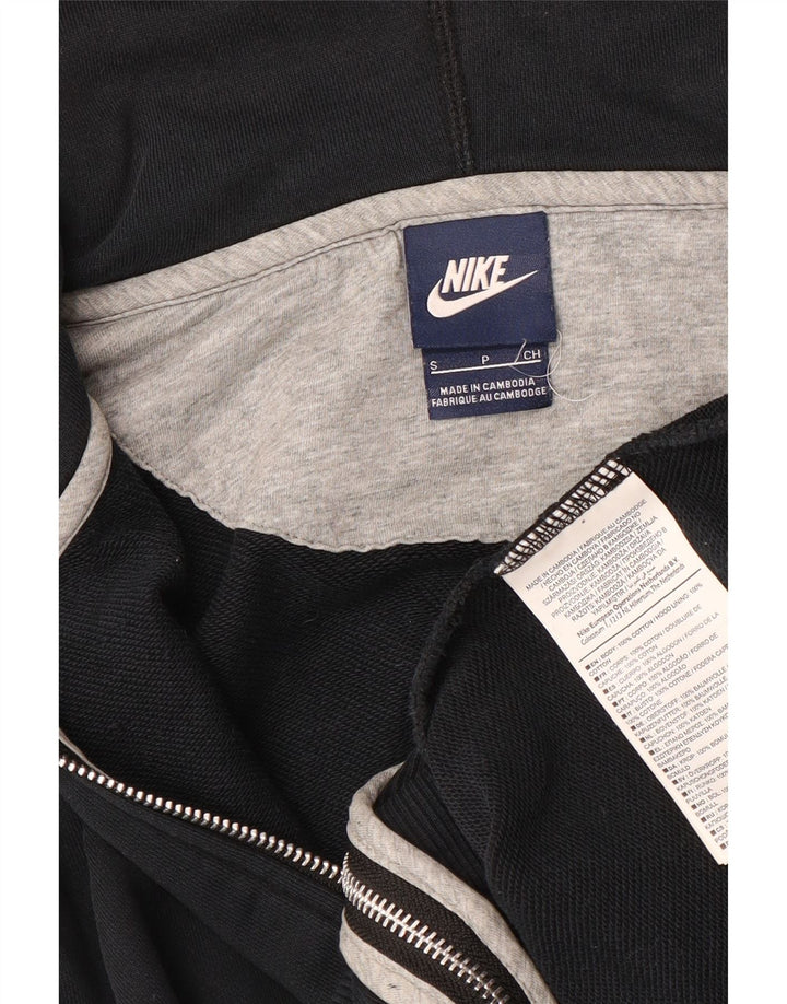 Suéter Nike Masculino Zip com Capuz Pequeno Algodão Preto