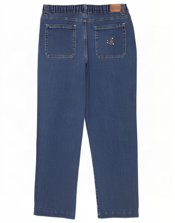 Calça jeans reta clássica feminina Farah W36 L27 algodão azul