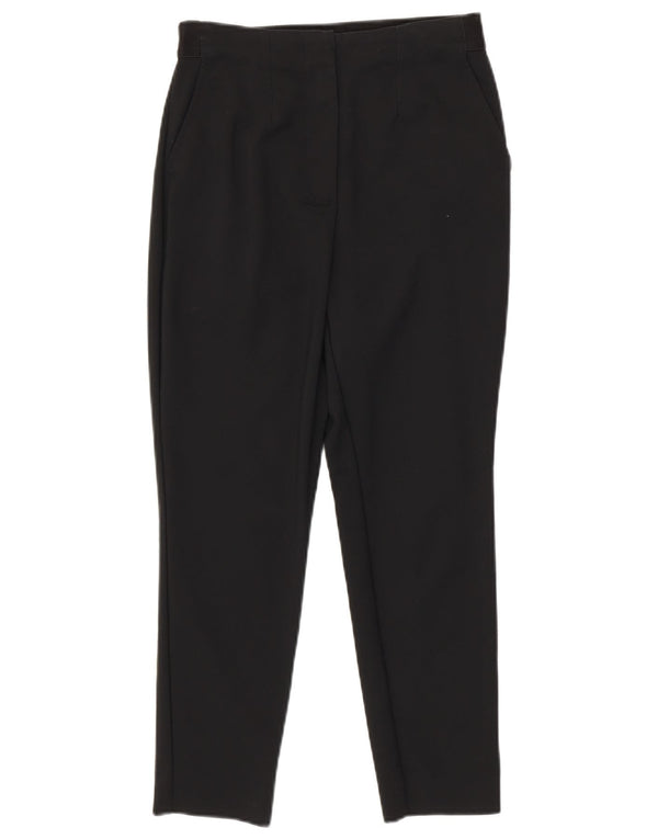 Calça feminina Marks & Spencer Slim Cropped Reino Unido 8 Pequena W28 L25 Preta