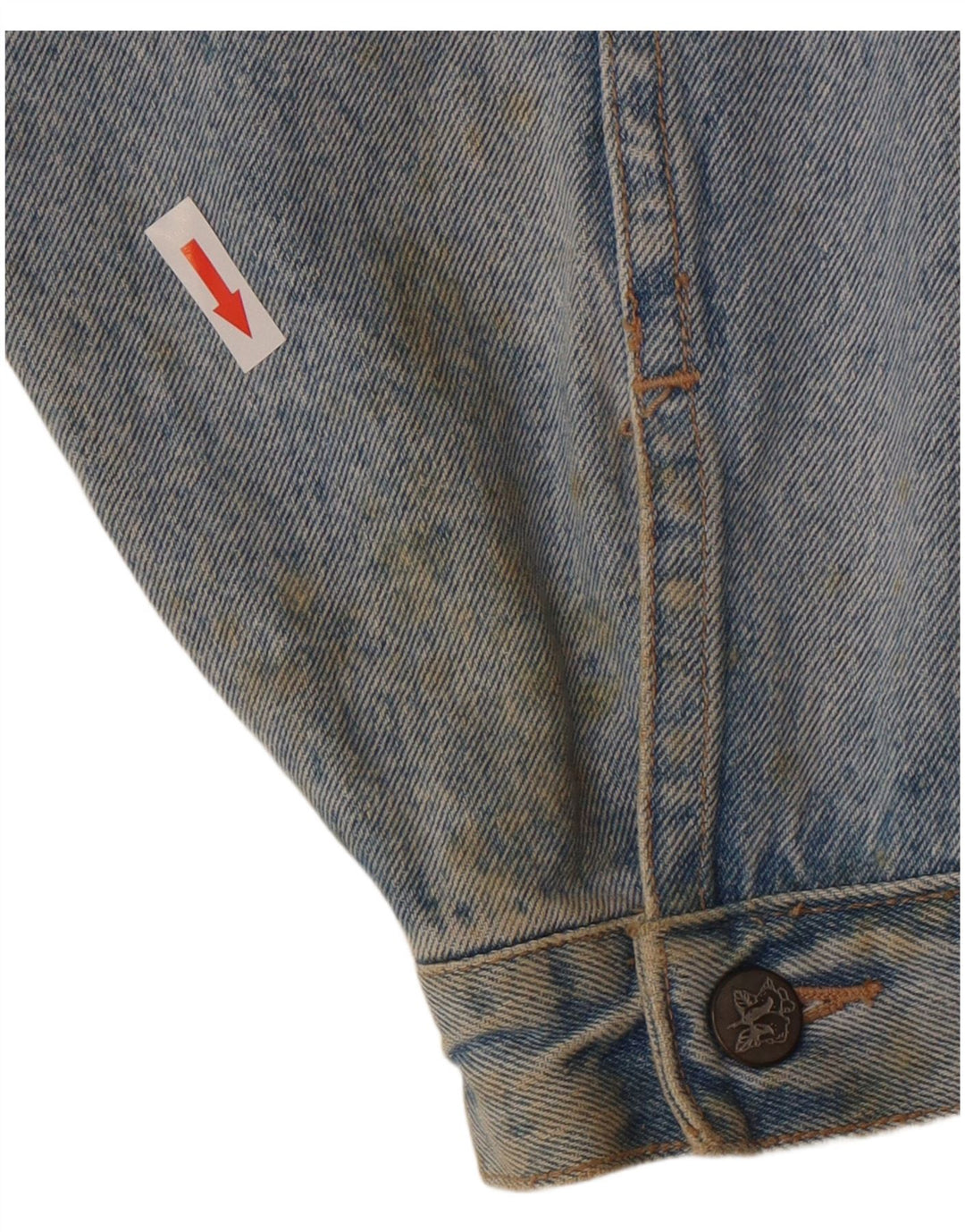 Jaqueta jeans feminina Ragazza UK 14 XL algodão azul