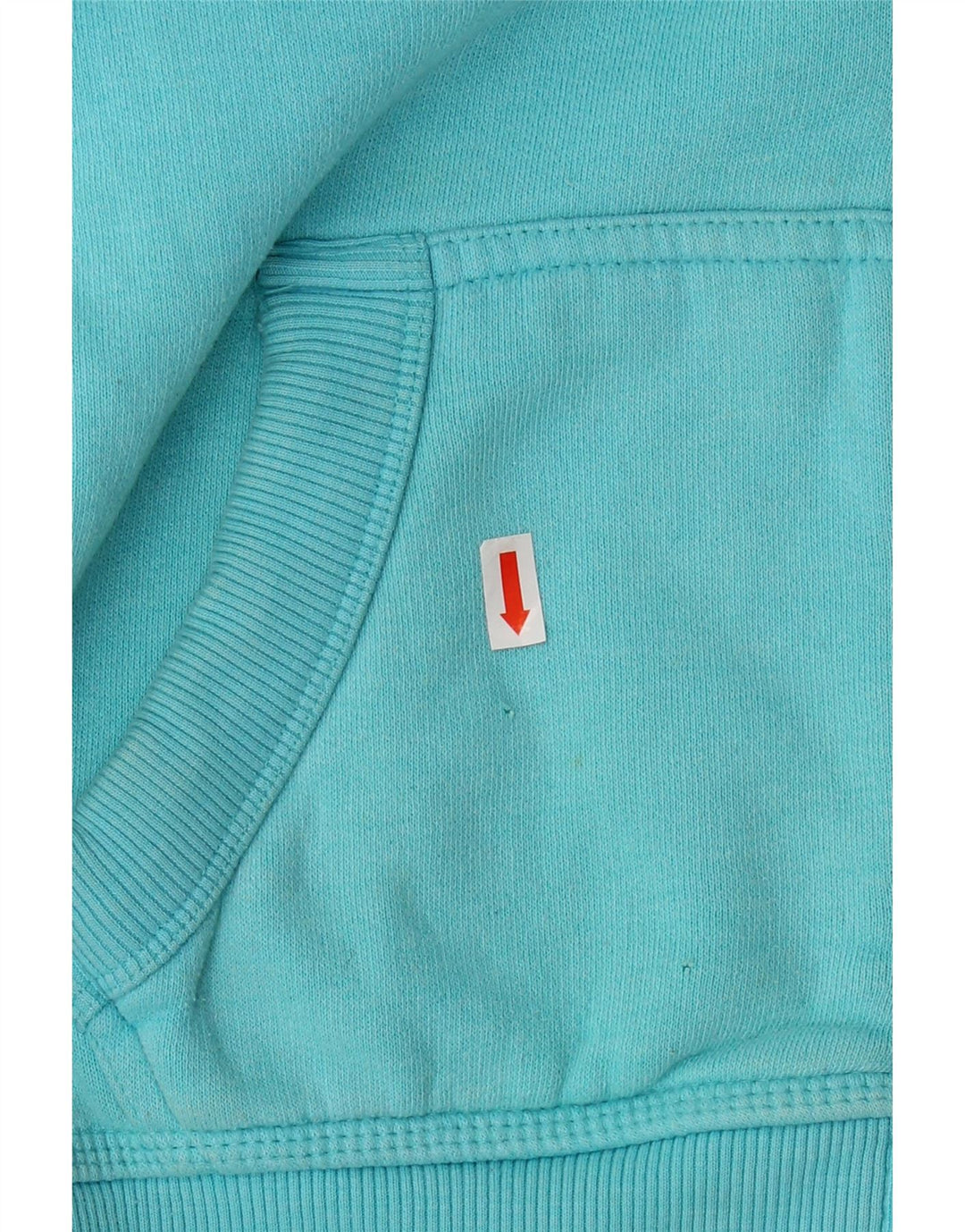 Suéter feminino com capuz e zíper SUPERDRY Reino Unido 10 algodão azul pequeno