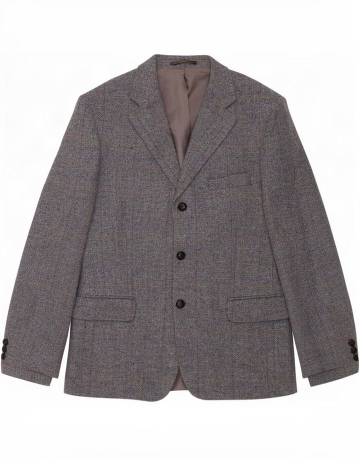 Jaqueta Blazer Masculina Avoca com 3 Botões UK 42 XL Lã Cinza