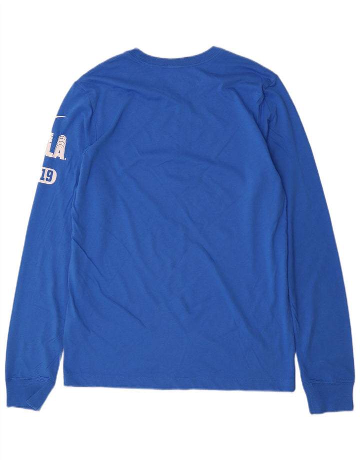 Top gráfico masculino Nike manga comprida algodão azul médio